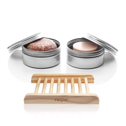 argan roots shampoo & conditioner bar complete set.