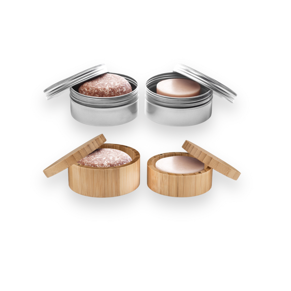 argan roots shampoo & conditioner bar travel set.