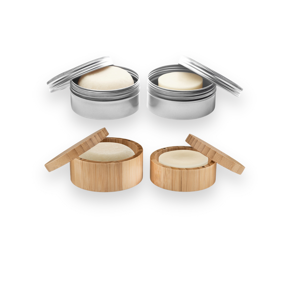 peppermint refresh shampoo & conditioner bar travel set.