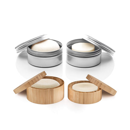 peppermint refresh shampoo & conditioner bar travel set.