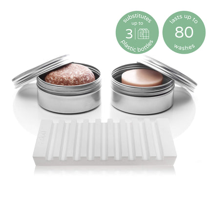 argan roots shampoo & conditioner bar complete set.