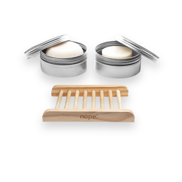 peppermint refresh shampoo & conditioner bar complete set.