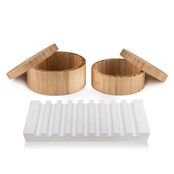 shampoo & conditioner bar bamboo accessories set.