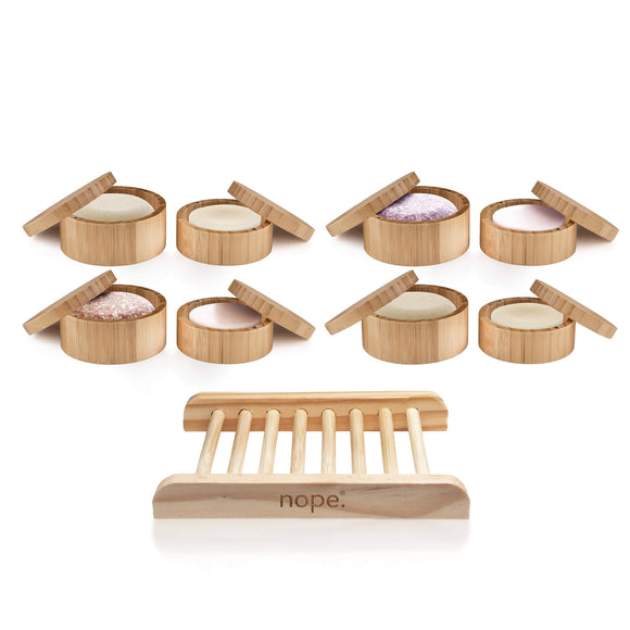shampoo & conditioner bar bamboo gift set.