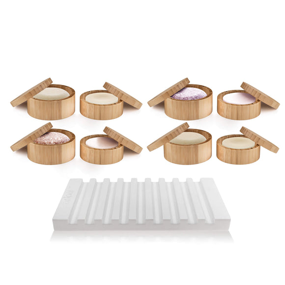 shampoo & conditioner bar fast dry bamboo gift set.