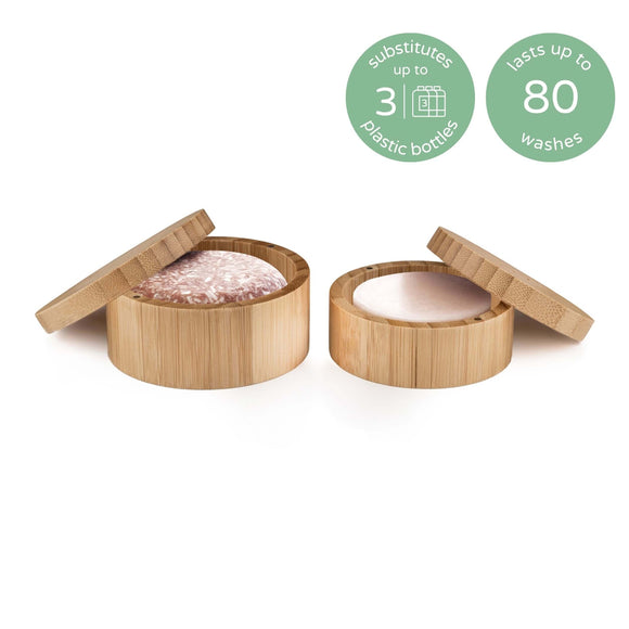 argan roots shampoo & conditioner bar travel set.