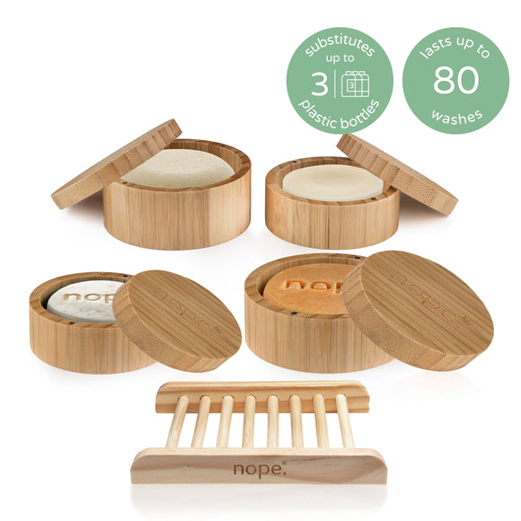 hair, face & body bamboo gift set.