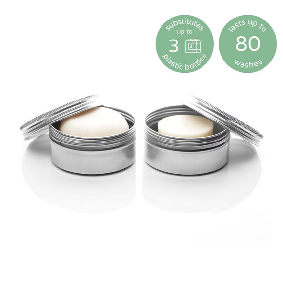 peppermint refresh shampoo & conditioner bar travel set.