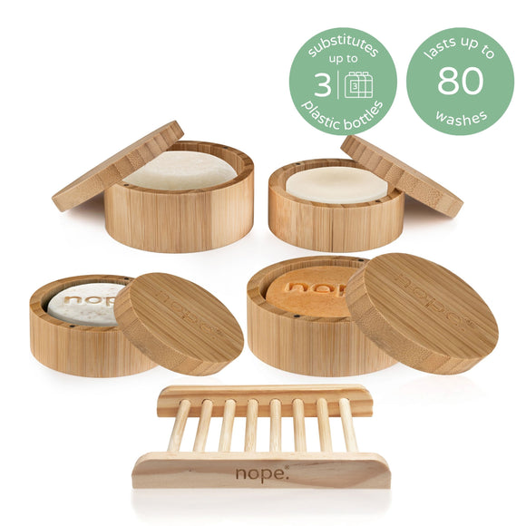 hair, face & body bamboo gift set.