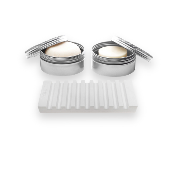 peppermint refresh shampoo & conditioner bar complete set.