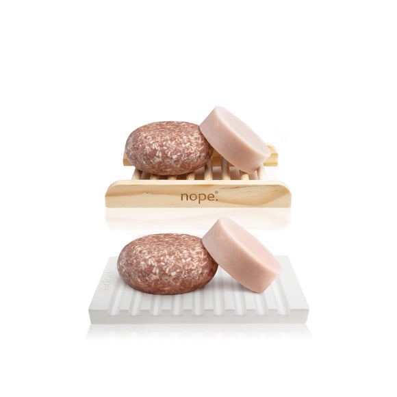 argan roots shampoo & conditioner bar home set.