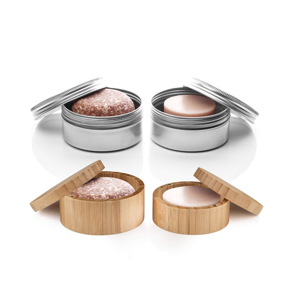 argan roots shampoo & conditioner bar travel set.