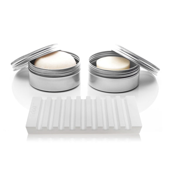 peppermint refresh shampoo & conditioner bar complete set.