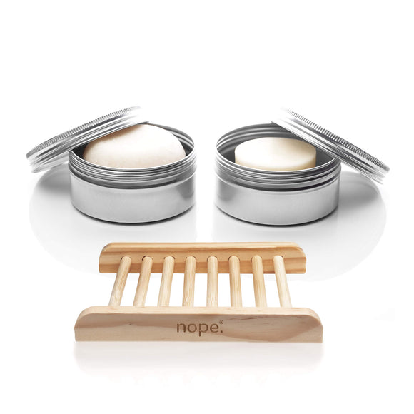 peppermint refresh shampoo & conditioner bar complete set.