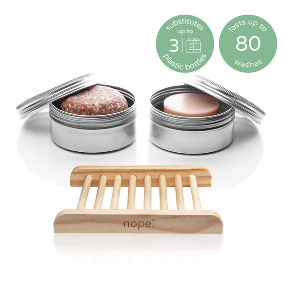 shampoo & conditioner bar gift set.