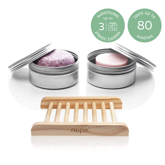 shampoo & conditioner bar gift set.