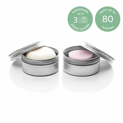 peppermint refresh shampoo bar & into the deep conditioner bar travel set.