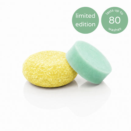 limited edition: amalfi coast shampoo & conditioner bar set.