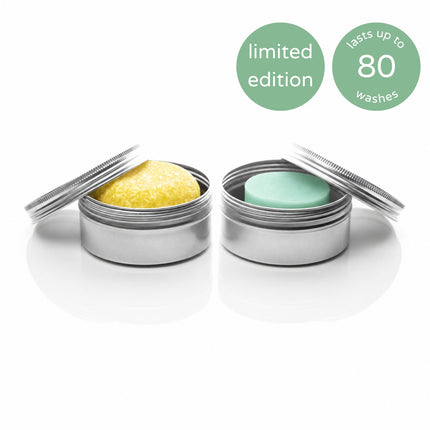 limited edition: amalfi coast shampoo & conditioner bar travel set.