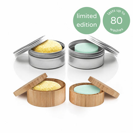 limited edition: amalfi coast shampoo & conditioner bar travel set.