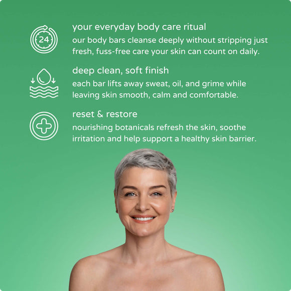 fresh air eucalyptus body cleansing bar.